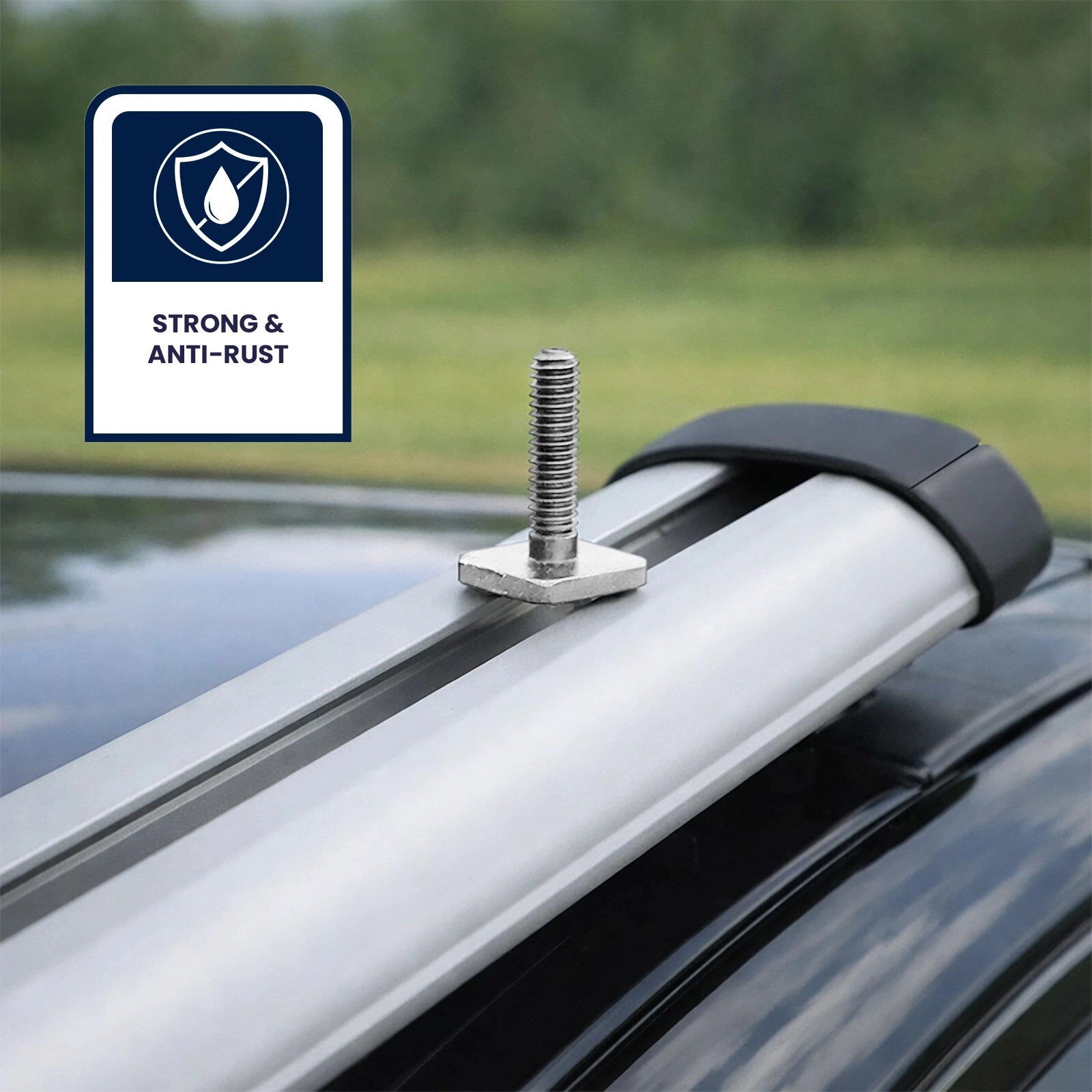 Grunt M6 x 28mm Black Roof Rack T-Slot Bolts Universal - 4 Pack
