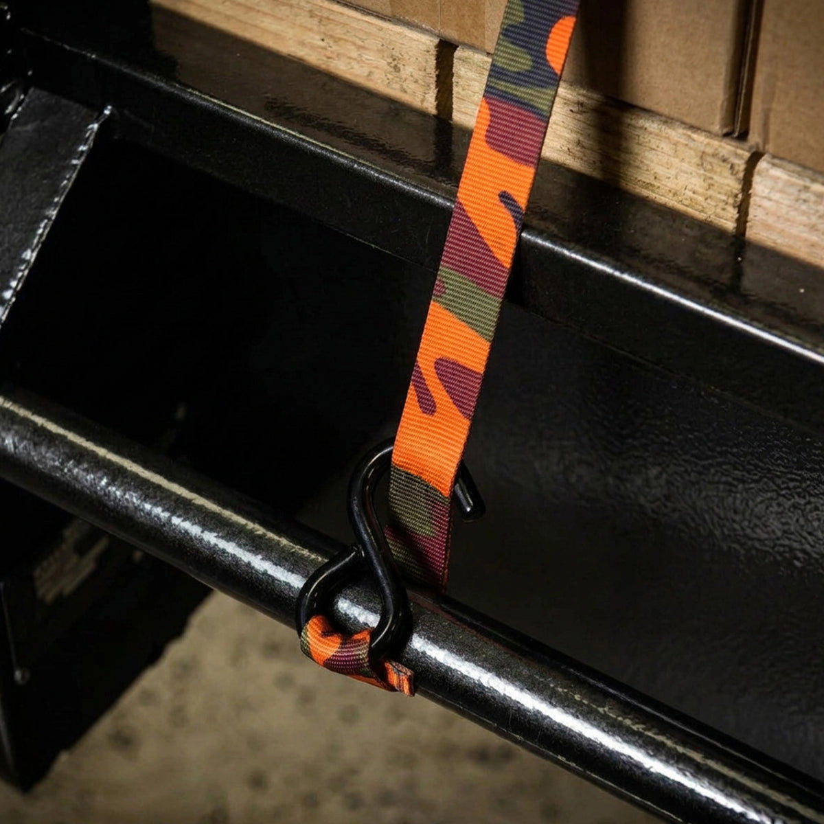 Grunt 25mm X 3m Blaze Camo 272kg Orange Ratchet Tie Down
