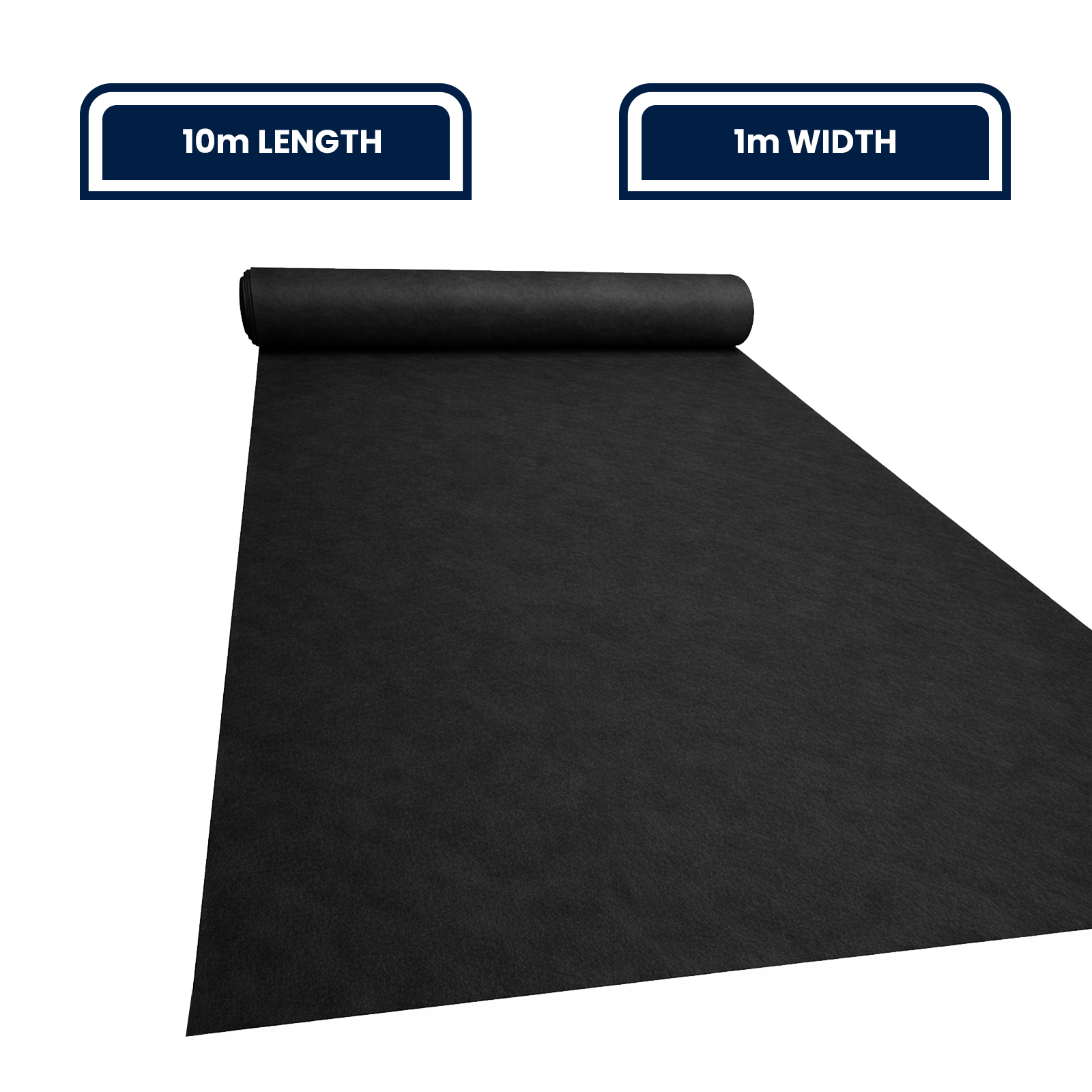 GRUNT 1m x 10m Black Non Woven Geotextile Drain Mat Fabric – black weed-suppressing drainage fabric for garden beds, pathways, and drainage systems. Permeable and UV-stabilised for long-term performance. Available at Bunnings AU.
