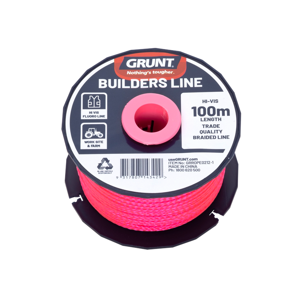 Grunt 100m Fluorescent Builders Line
