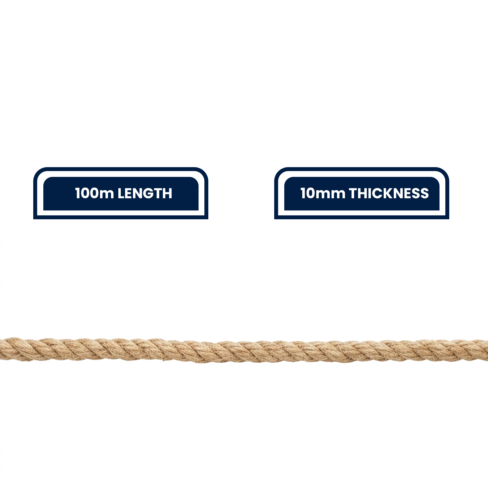 GRUNT 10mm x 100m Natural Twisted Sisal Rope – bulk reel of thick natural sisal rope for commercial cat furniture, landscaping, and large-scale craft projects. Eco-friendly and biodegradable. Available at Bunnings AU.