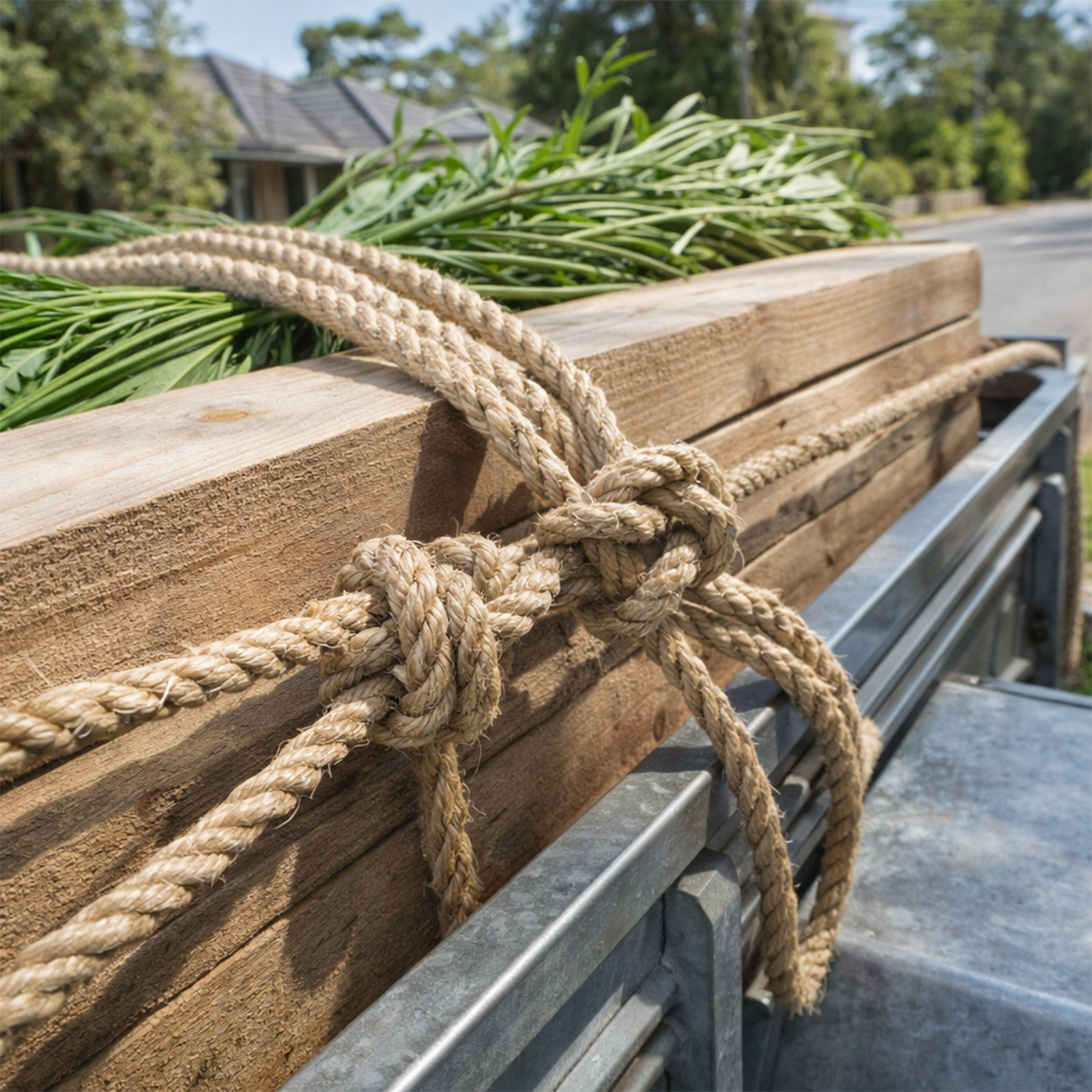 GRUNT 10mm x 10m Natural Sisal Twisted Rope – thick natural fibre sisal rope for heavy-duty cat scratching posts, decor, and rustic DIY projects. Biodegradable and sustainable. Available at Bunnings AU and NZ.