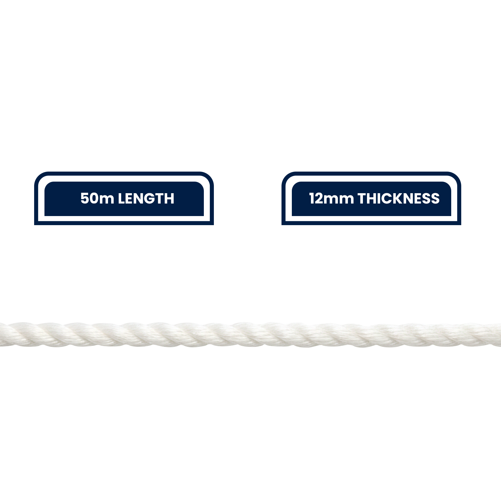 GRUNT 12mm x 50m Super Silver Rope Reel – premium bulk reel of heavy-duty 12mm polypropylene rope for trade and construction applications. UV-resistant with high tensile strength. Available at Bunnings AU.