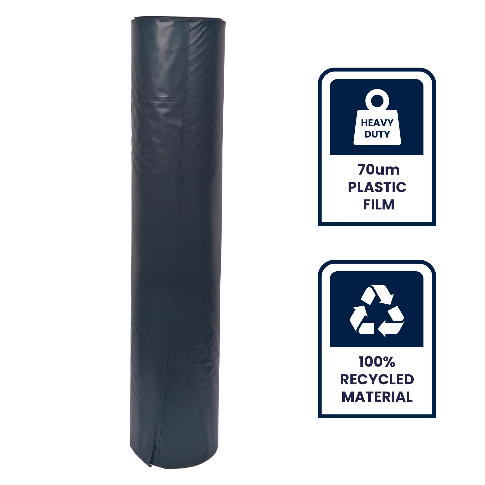 GRUNT 2m x 10m Black 70um Multi Use Plastic Film – standard builders film for soil cover, DPC, and general construction site protection. UV-resistant and flexible for easy installation. Available at Bunnings AU.