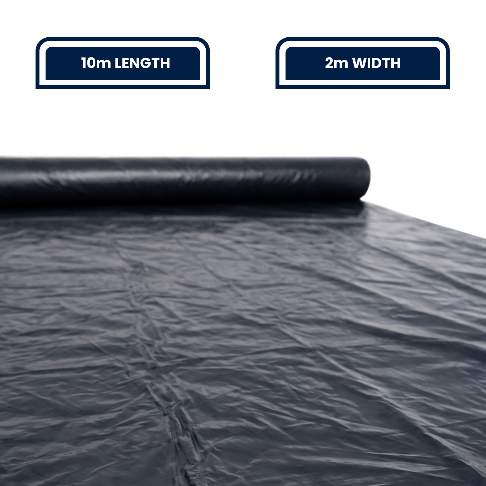 GRUNT 2m x 10m Black 70um Multi Use Plastic Film – standard builders film for soil cover, DPC, and general construction site protection. UV-resistant and flexible for easy installation. Available at Bunnings AU.