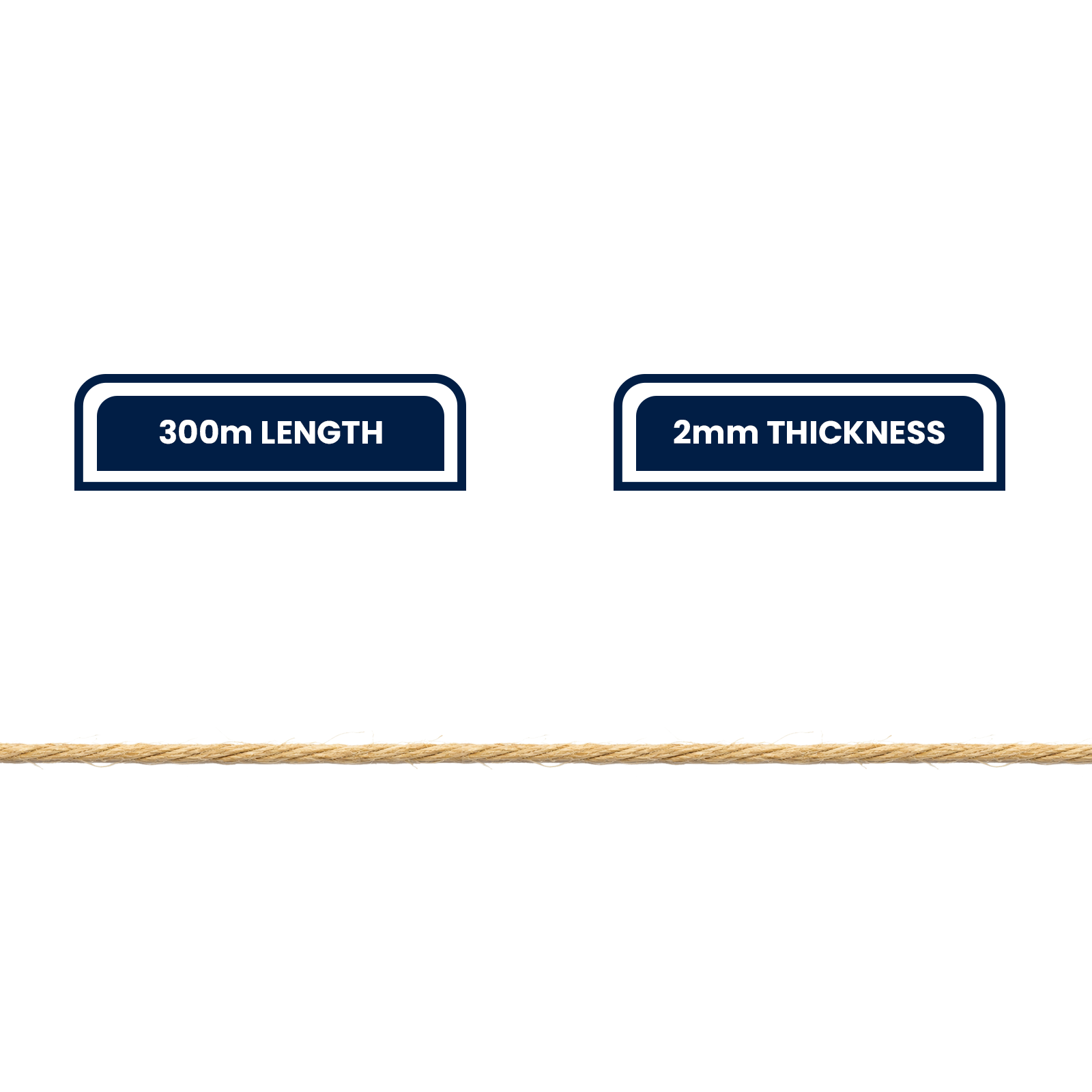 GRUNT 300m Natural Sisal Twine – bulk biodegradable sisal twine for garden, baling, craft, and packaging use. Eco-friendly, natural fibre construction. Available at Bunnings AU and NZ.