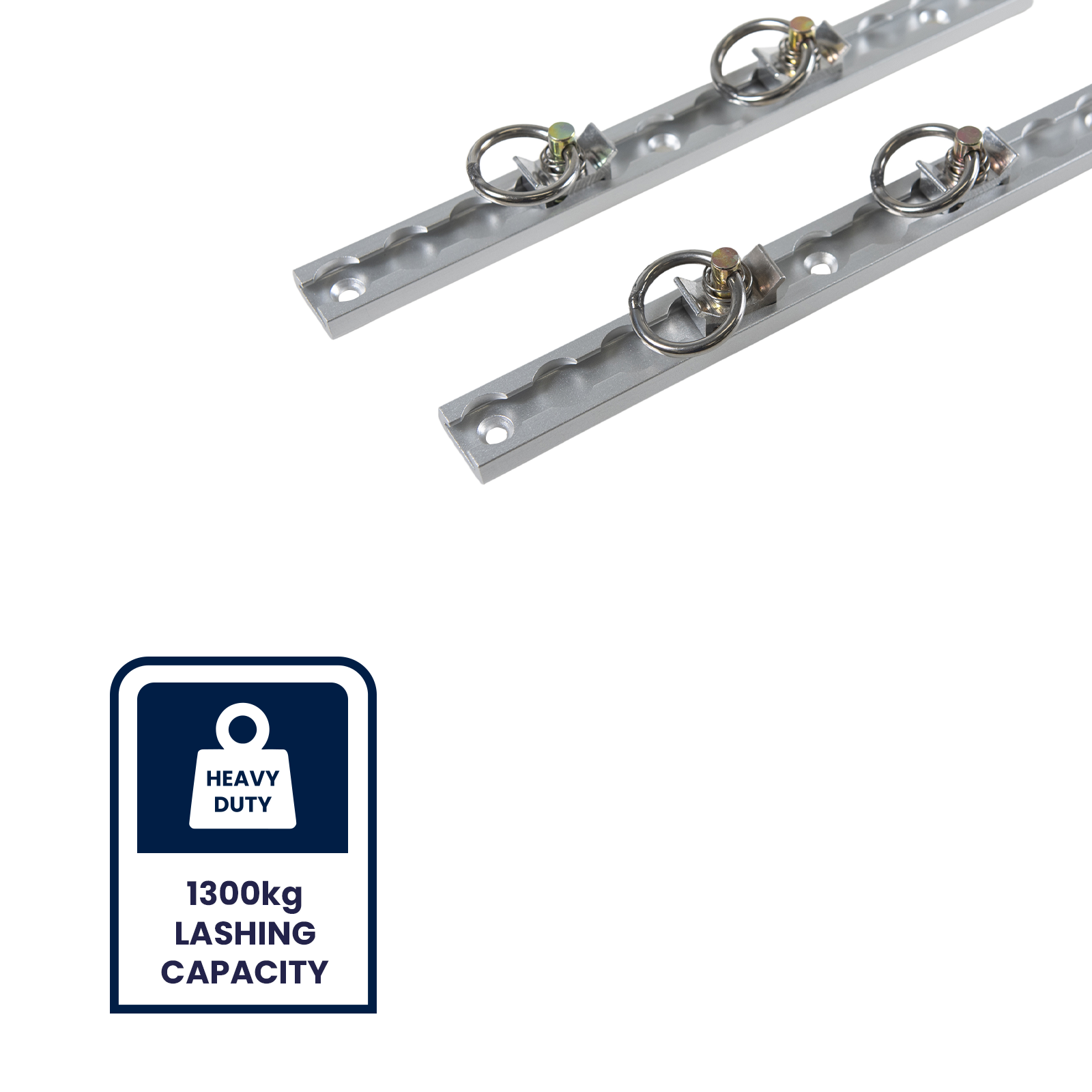 GRUNT 300mm Aluminium O Tracks 2-Pack – lightweight aluminium cargo tracks for ute trays and trailers. Enables flexible tie-down anchor points for versatile load securing. Available at Bunnings AU and NZ.