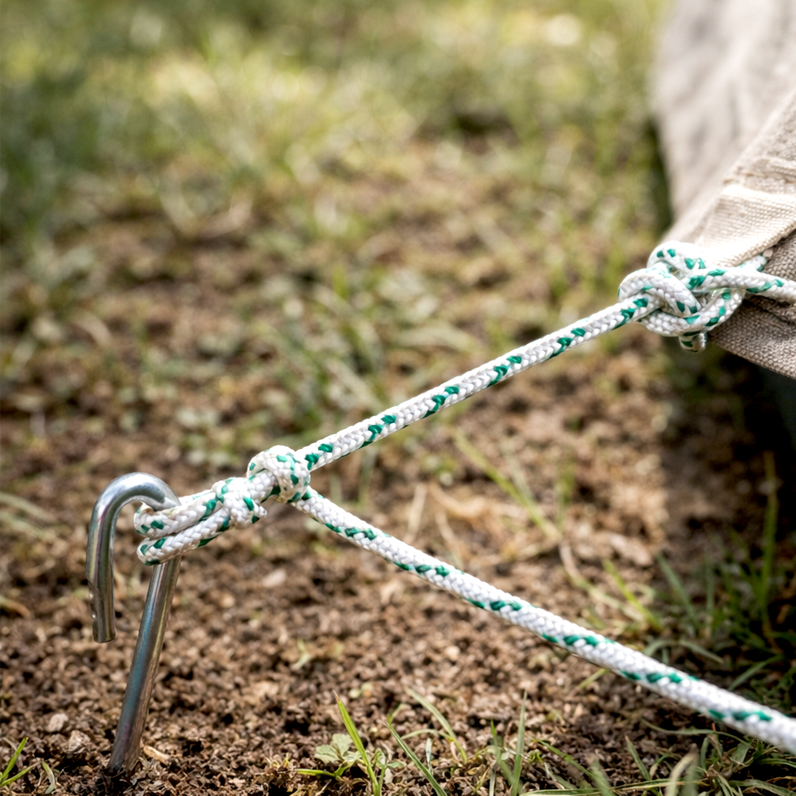 GRUNT 3mm x 20m White and Green Multi Purpose Utility Cord – lightweight versatile cord for general tying, camping, and household use. UV-resistant with easy-grip texture. Available at Bunnings AU and NZ.