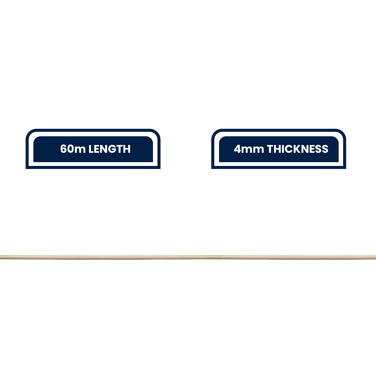 GRUNT 4mm x 60m Beige Wire Core Clothesline Wire – long-run PVC-coated steel wire clothesline for large outdoor laundry areas. Rust-resistant and weatherproof for extended use. Available at Bunnings AU and NZ.