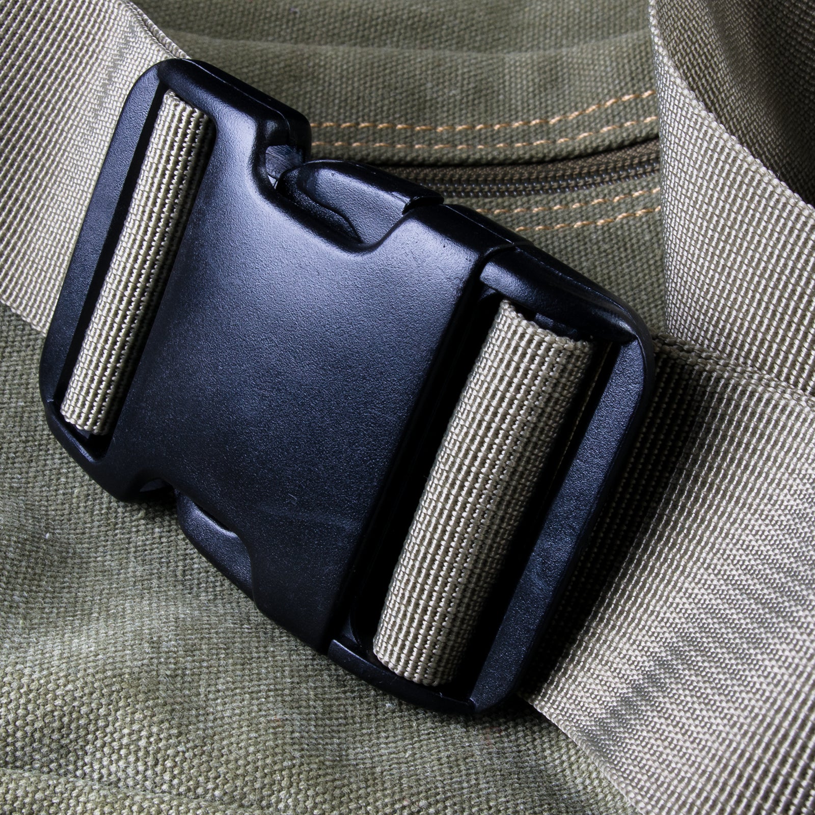 GRUNT 50mm Black Double Adjustable Release Buckle – heavy-duty dual-adjust side-release buckle for 50mm webbing, harnesses, and load straps. Strong and easy one-hand release. Available at Bunnings AU and NZ.