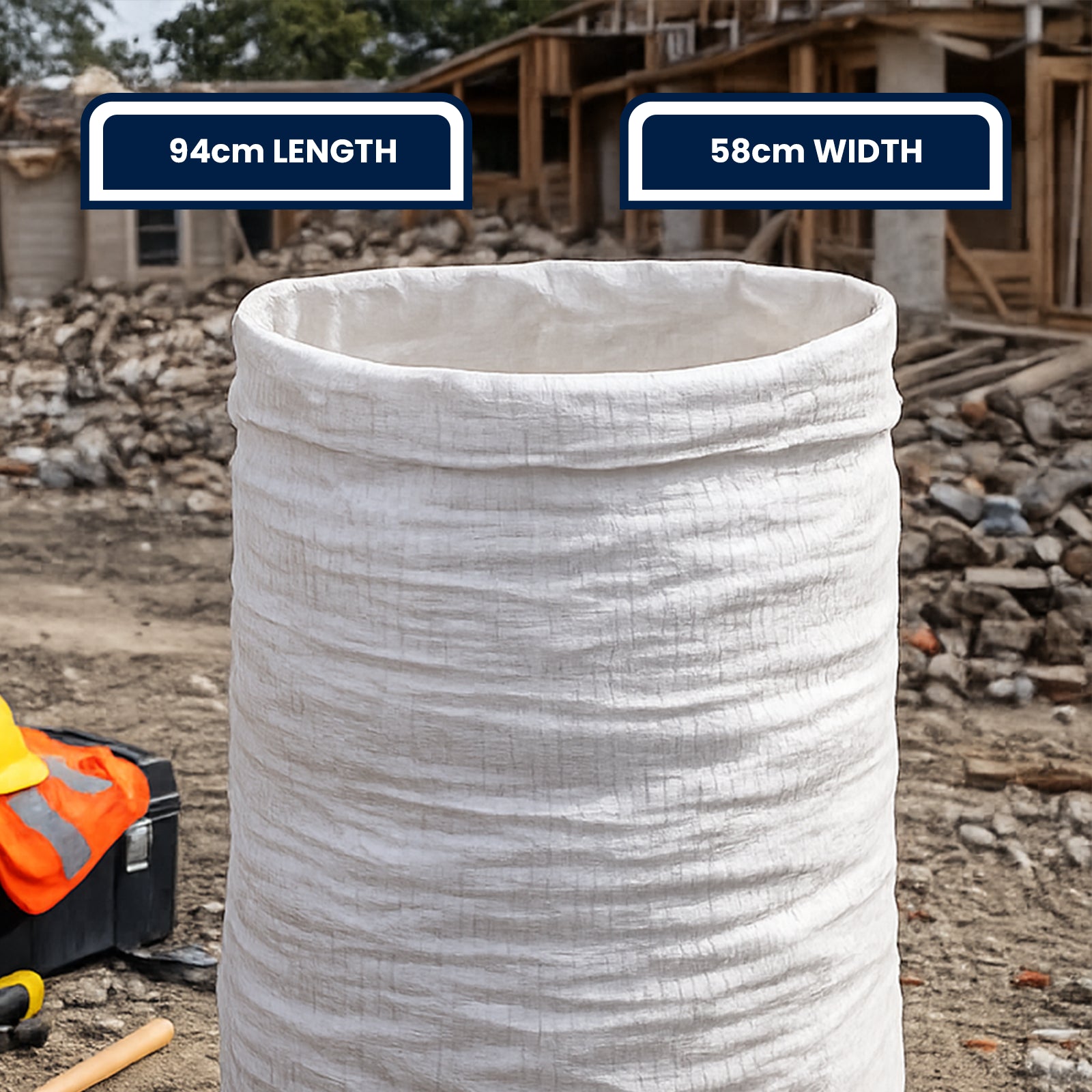 GRUNT 90L Ultra Heavy Duty Clean Up Bags – reinforced clean-up bags for garden waste, construction debris, and heavy rubble. Multi-layer puncture-resistant construction for demanding outdoor jobs. Available at Bunnings AU and NZ.
