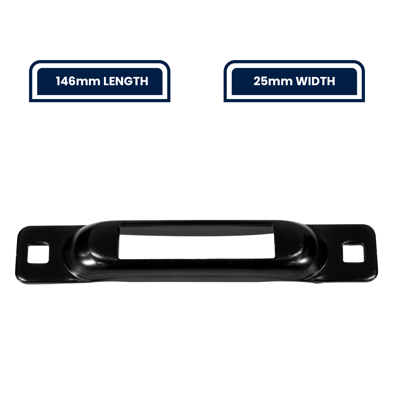 Grunt Black 146mm x 25mm E-Track Space Saver Single