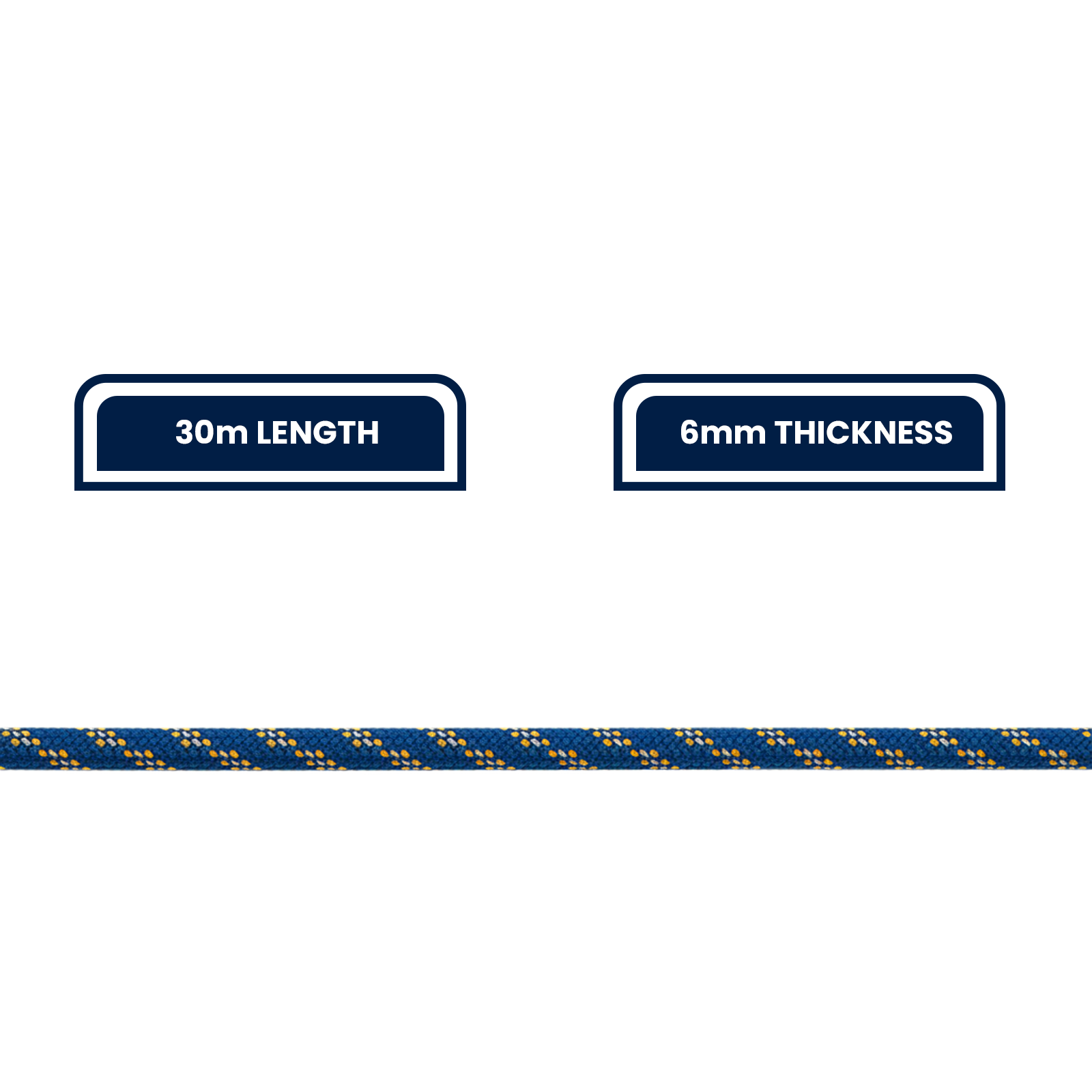 GRUNT 6mm x 30m Multicolour Reflective Rope – night-visible safety rope for camping, hiking, site marking, and perimeter barriers. Reflective threads for low-light and dark condition safety. Available at Bunnings AU and NZ.