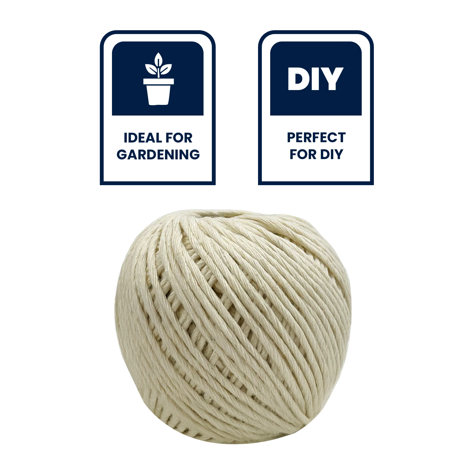 GRUNT 75m Natural Fibre Cotton Shop Twine – soft, biodegradable cotton twine for packaging, tying, crafts, and garden use. Eco-friendly and versatile. Available at Bunnings AU and NZ.