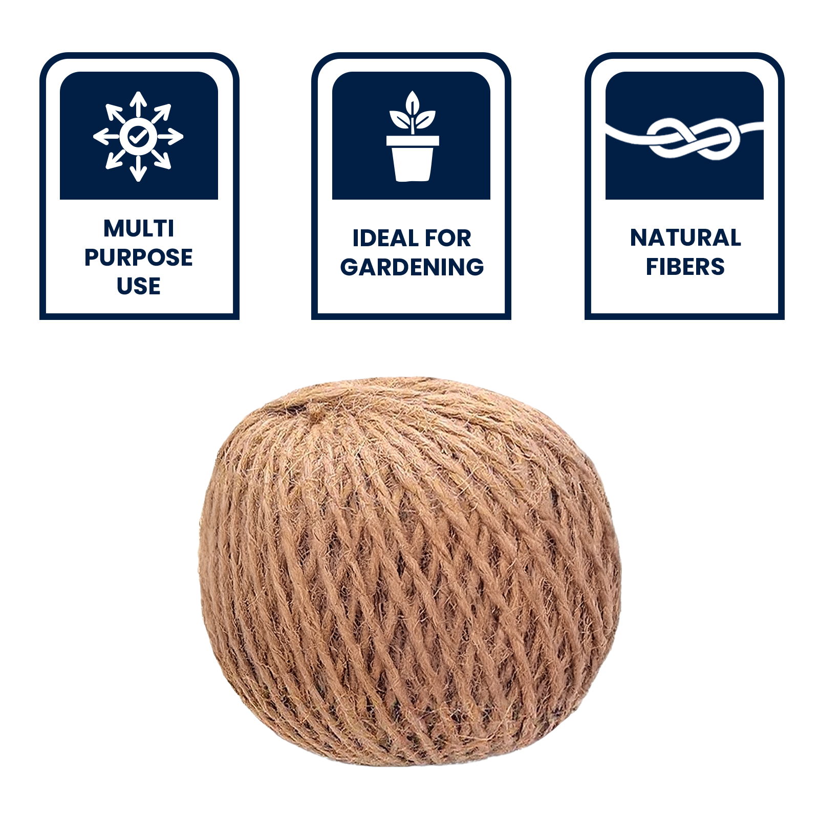 GRUNT 75m Natural Jute Twine – eco-friendly biodegradable jute twine for garden, craft, gifting, and plant support. Rustic natural look ideal for DIY and home décor. Available at Bunnings AU and NZ.