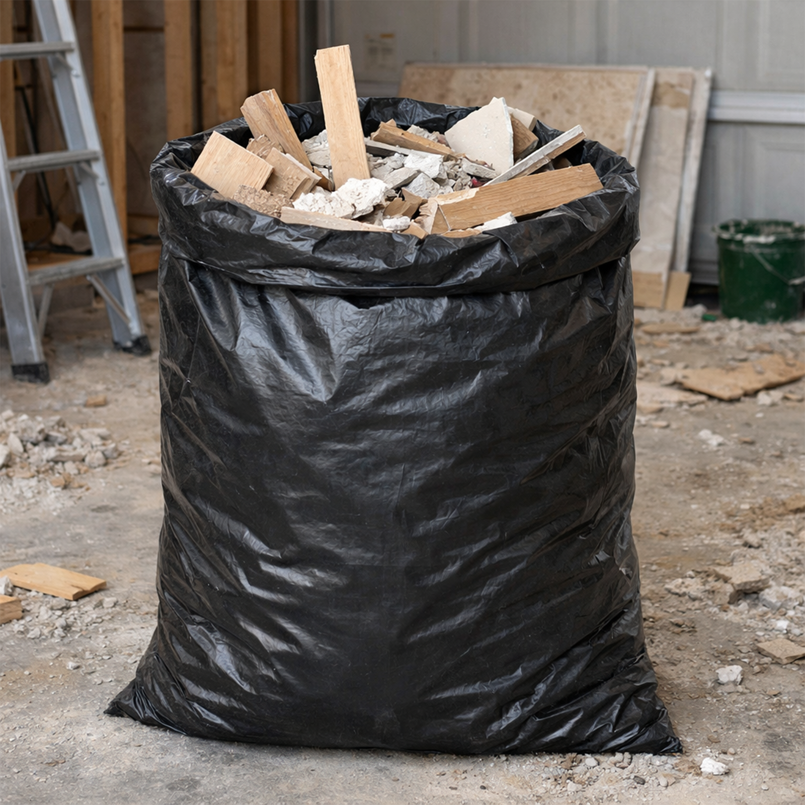 GRUNT 158L Black Heavy Duty Clean Up Bags – large heavy-duty black clean-up bags for garden waste, construction rubble, and bulk cleanup. Strong, puncture-resistant multi-layer design. Available at Bunnings NZ.