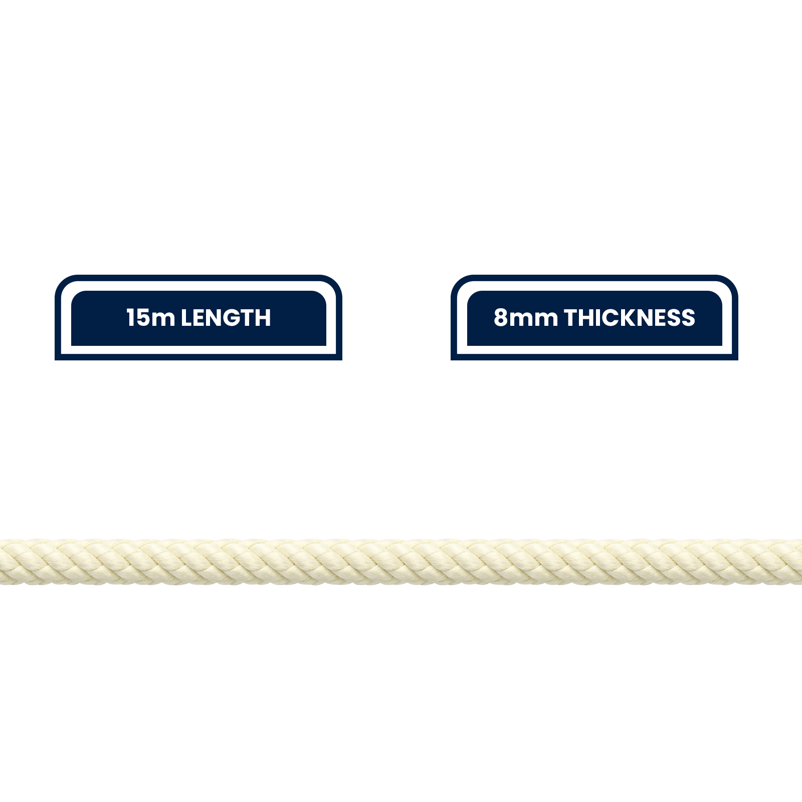 GRUNT 8mm x 15m Natural Cotton Sash Cord – thick twisted cotton cord ideal for heavy window sashes, hanging, and DIY household projects. Strong and natural fibre construction. Available at Bunnings AU and NZ.
