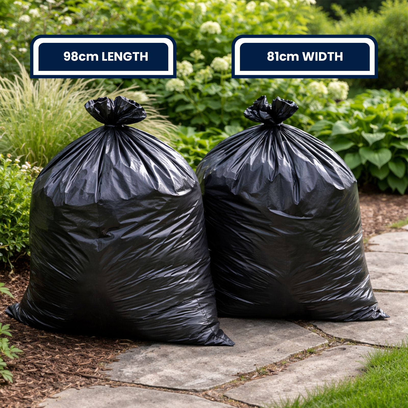 GRUNT 82L Large Garbage Bin Liners 20-Pack – strong bin liners for large indoor and outdoor garbage bins. Leak-resistant and durable for home and commercial use. Available at Bunnings AU.