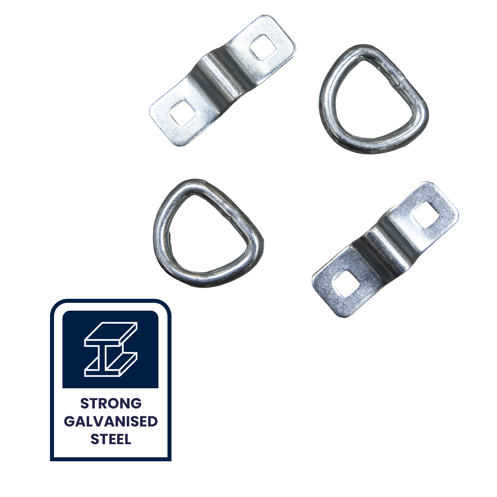 GRUNT Heavy Duty Anchor Point 2-Pack – strong steel anchor points for securing loads in trailers, utes, and vans. High working load rating for safe and reliable cargo restraint. Available at Bunnings AU.