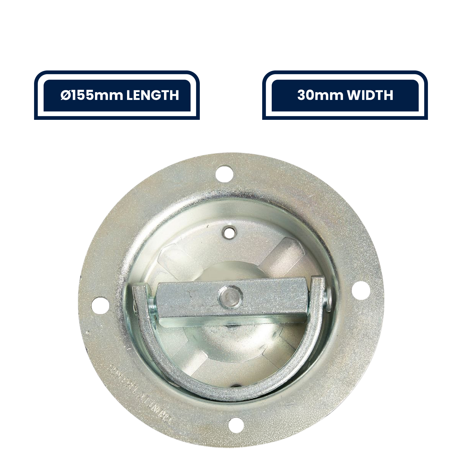 GRUNT Heavy Duty Tie Down Anchor Point – robust steel anchor point for trailer floors and ute trays. Ideal for securing ratchet and pull tie-downs for safe cargo transport. Available at Bunnings AU.