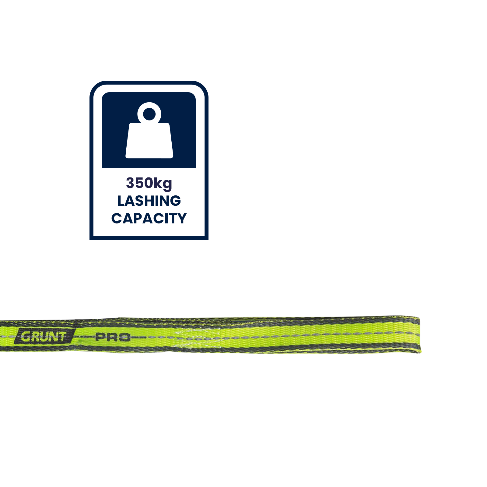 GRUNT Pro 25mm x 30cm Soft Reflecta Loop 2-Pack – reflective soft loop tie-down anchor straps for motorcycles, bikes, and delicate vehicle securing. Protects paintwork from damage. Available at Bunnings AU and NZ.