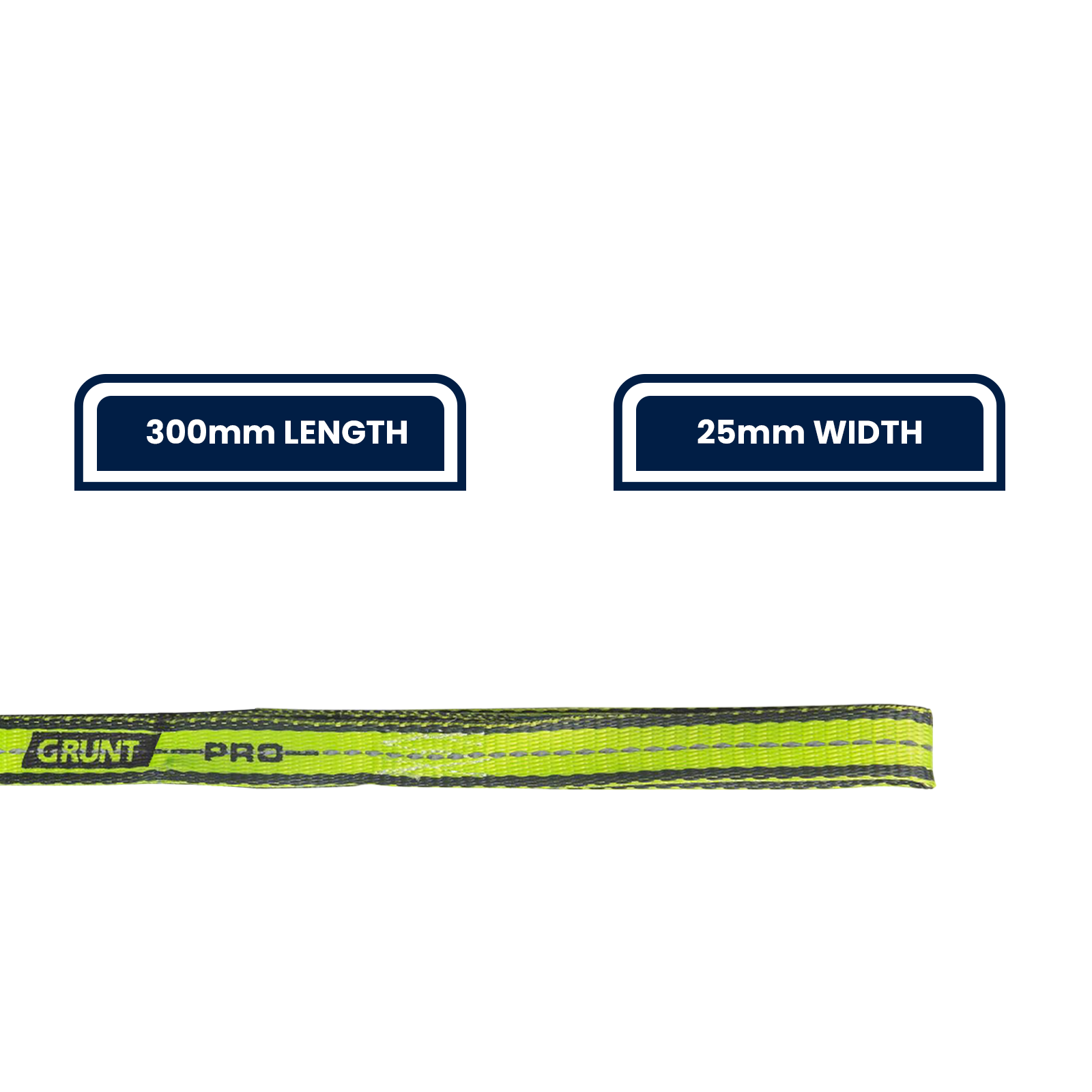 GRUNT Pro 25mm x 30cm Soft Reflecta Loop 2-Pack – reflective soft loop tie-down anchor straps for motorcycles, bikes, and delicate vehicle securing. Protects paintwork from damage. Available at Bunnings AU and NZ.