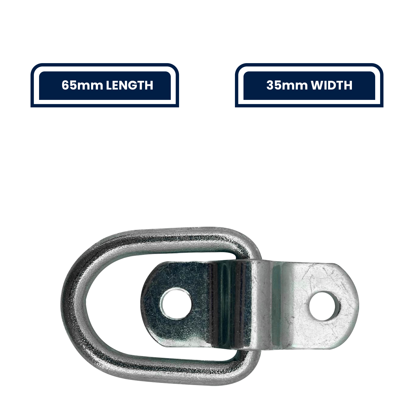 GRUNT Silver Galvanised D Ring Anchor Points 4-Pack – heavy-duty galvanised steel D-ring tie-down anchor points for trailers, utes, and vans. Corrosion-resistant for long-lasting outdoor use. Available at Bunnings AU and NZ.