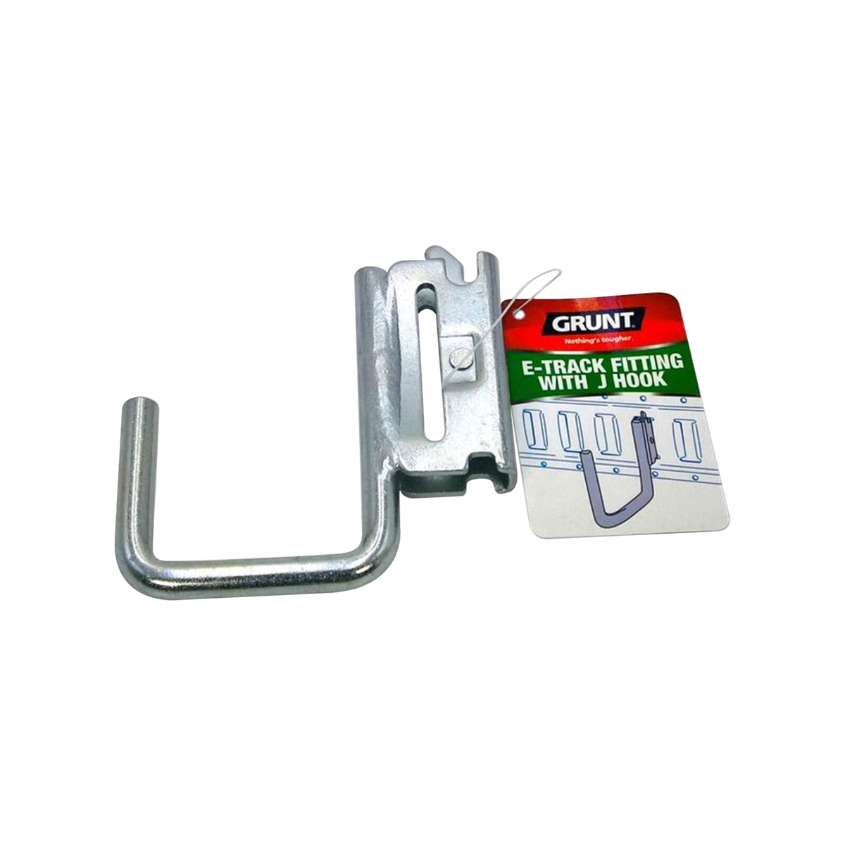 Grunt 100mm Silver J Hook E-Track Fitting