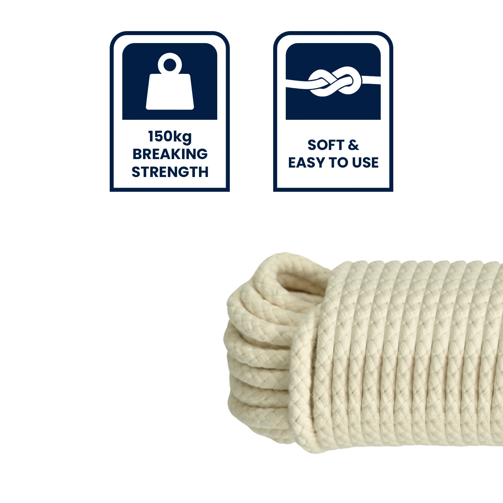Grunt 12mm x 15m Polyester Cotton Sash Cord