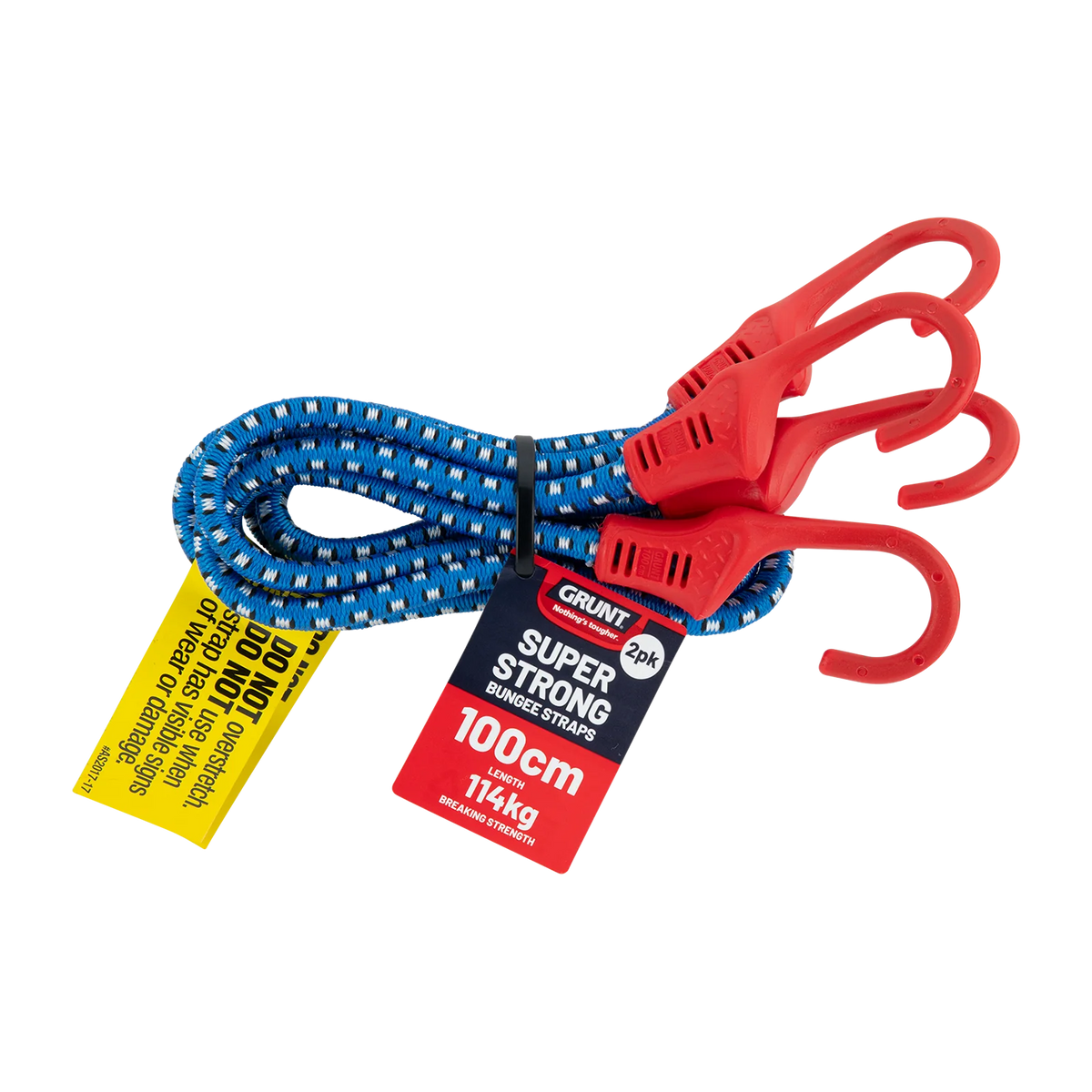 Grunt 100cm Blue Tie Down Octopus Straps - 2 Pack