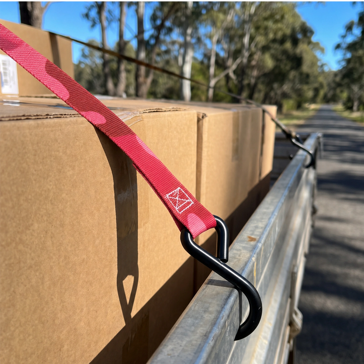 Grunt 25mm X 3m Camo 272kg Pink Ratchet Tie Down