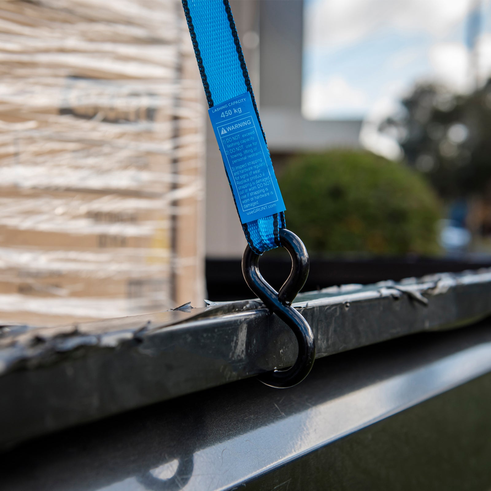 Grunt 25mm x 5m Blue Ratchet Tie Down - 2 Pack