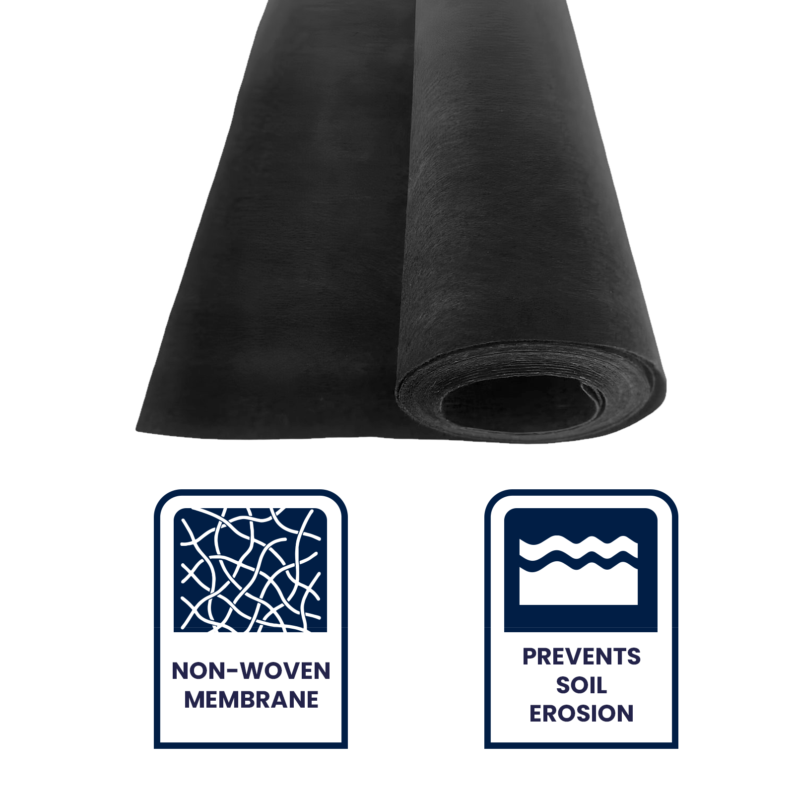 GRUNT 1m x 10m Black Non Woven Geotextile Drain Mat Fabric – black weed-suppressing drainage fabric for garden beds, pathways, and drainage systems. Permeable and UV-stabilised for long-term performance. Available at Bunnings AU.