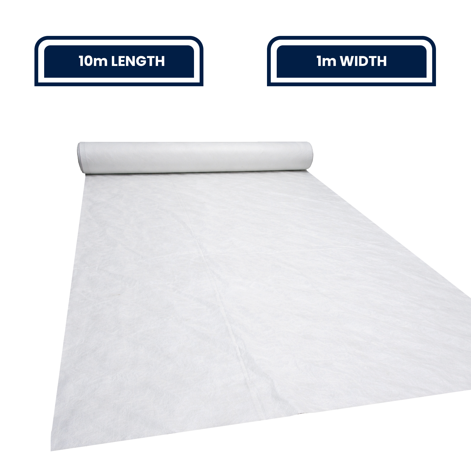GRUNT 1m x 10m White Non Woven Geotextile Drain Mat Fabric – permeable drainage and erosion control fabric for subsoil drainage, garden beds, and retaining wall construction. UV-stabilised for lasting performance. Available at Bunnings AU.