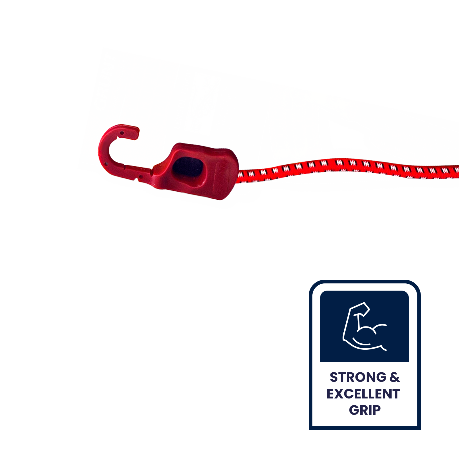 GRUNT 1200mm Red and Black Octopus Tie Down Straps 2-Pack – long multi-hook elastic bungee straps for securing large loads and bulky cargo on racks and trailers. High-visibility red for easy identification. Available at Bunnings AU and NZ.