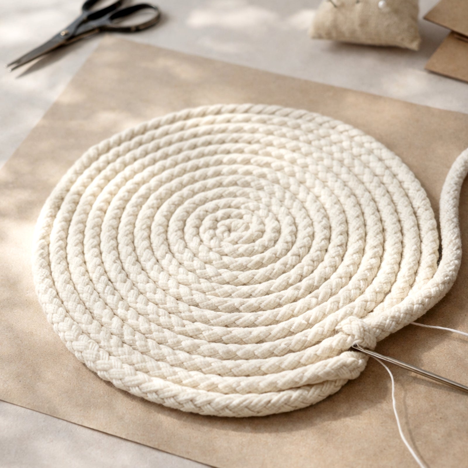 GRUNT 12mm x 15m Natural Cotton Sash Cord – premium thick twisted cotton rope for heavy-duty sash windows, nautical decor, and craft projects. Natural, sustainable fibre. Available at Bunnings AU and NZ.
