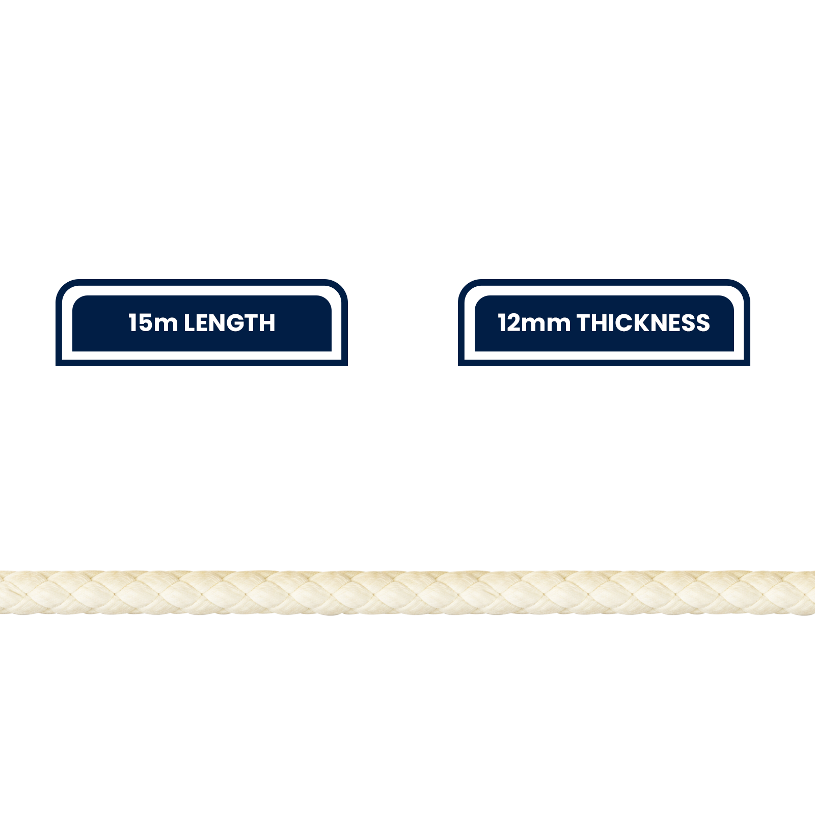 GRUNT 12mm x 15m Natural Cotton Sash Cord – premium thick twisted cotton rope for heavy-duty sash windows, nautical decor, and craft projects. Natural, sustainable fibre. Available at Bunnings AU and NZ.