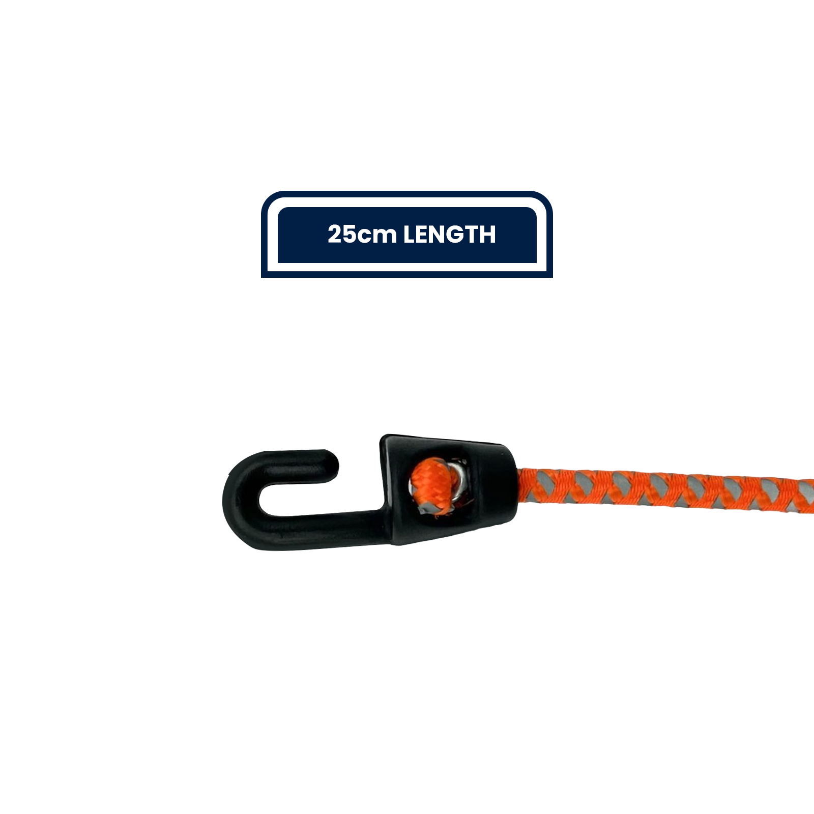 GRUNT 140mm Mini Reflecta Flat Bungee Strap 4-Pack – compact high-visibility mini bungee straps for light load securing, cable management, and general-purpose bundling. Reflective for night safety. Available at Bunnings AU and NZ.