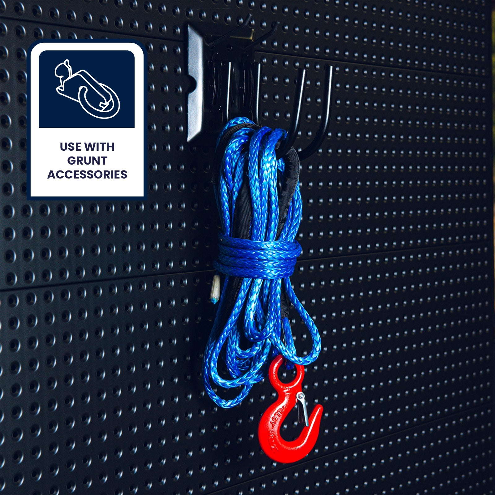 Grunt 140mm x 167mm Black E-Track Fitting U Hook