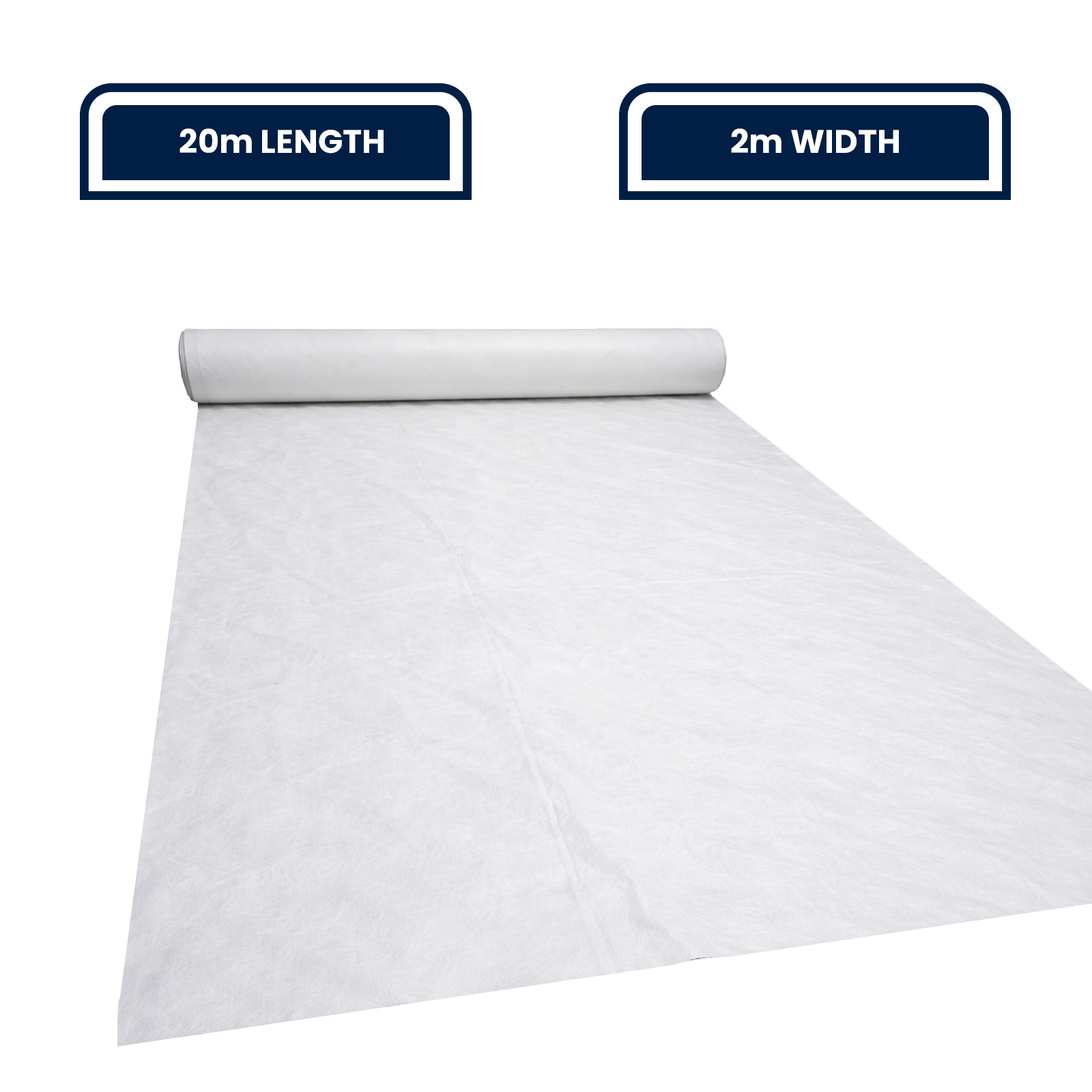 GRUNT 2m x 20m White Non Woven Geotextile Drain Mat Fabric – permeable landscape and drainage fabric for subsoil drainage, retaining walls, and erosion control. Durable and UV-stabilised. Available at Bunnings AU.