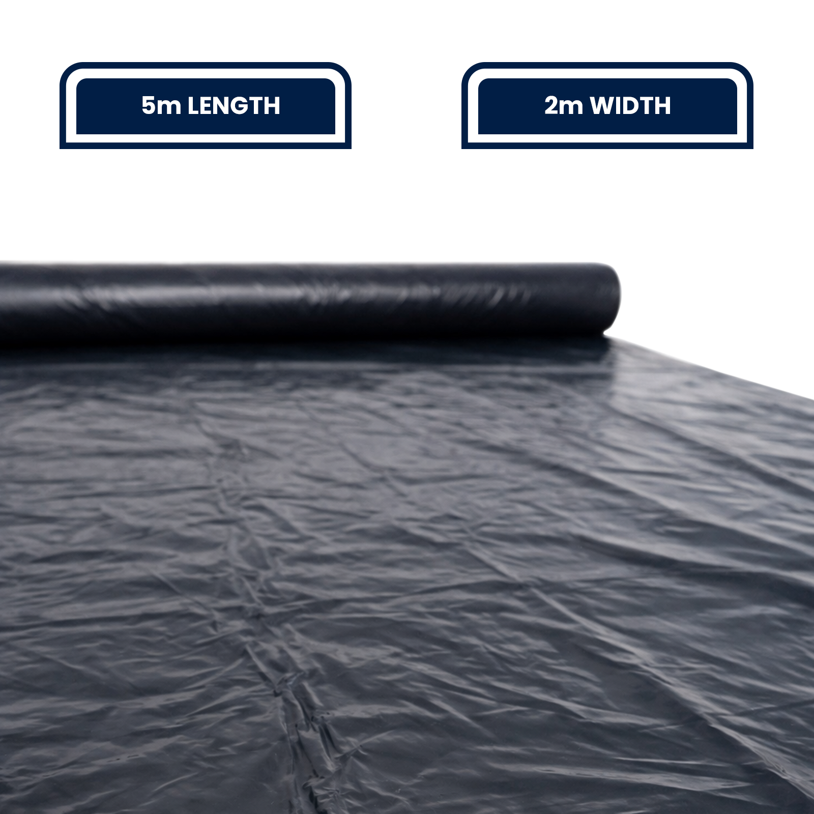 GRUNT 2m x 5m Black 70um Multi Use Plastic Film – compact builders film for small area soil covers, DPC, and site protection tasks. Standard thickness, UV-resistant, and flexible. Available at Bunnings AU.