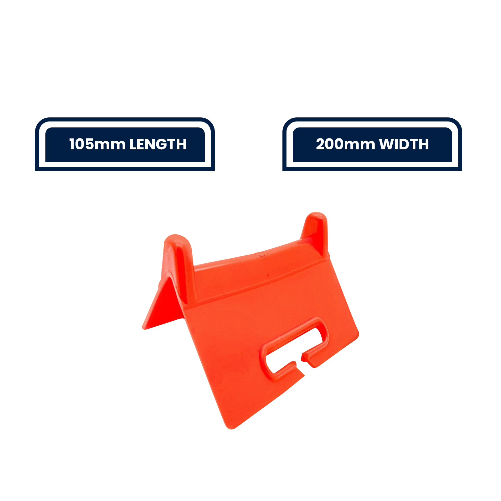 GRUNT 200mm Orange Open Edge Corner Tie Down Protector – heavy-duty corner protector for straps and tie-downs. Prevents cutting, fraying, and damage to straps over sharp edges during cargo transport. Available at Bunnings AU and NZ.