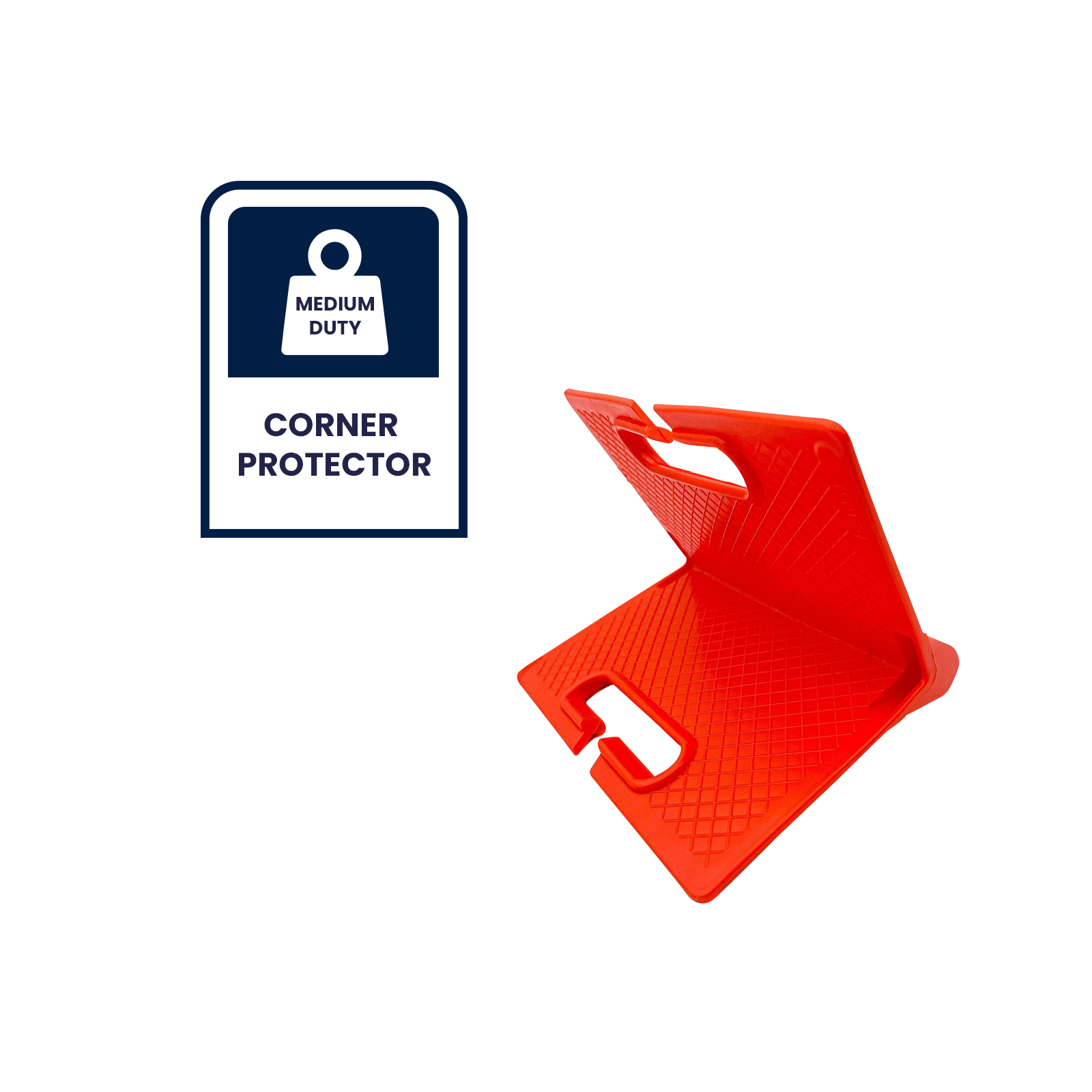 GRUNT 200mm Orange Open Edge Corner Tie Down Protector – heavy-duty corner protector for straps and tie-downs. Prevents cutting, fraying, and damage to straps over sharp edges during cargo transport. Available at Bunnings AU and NZ.