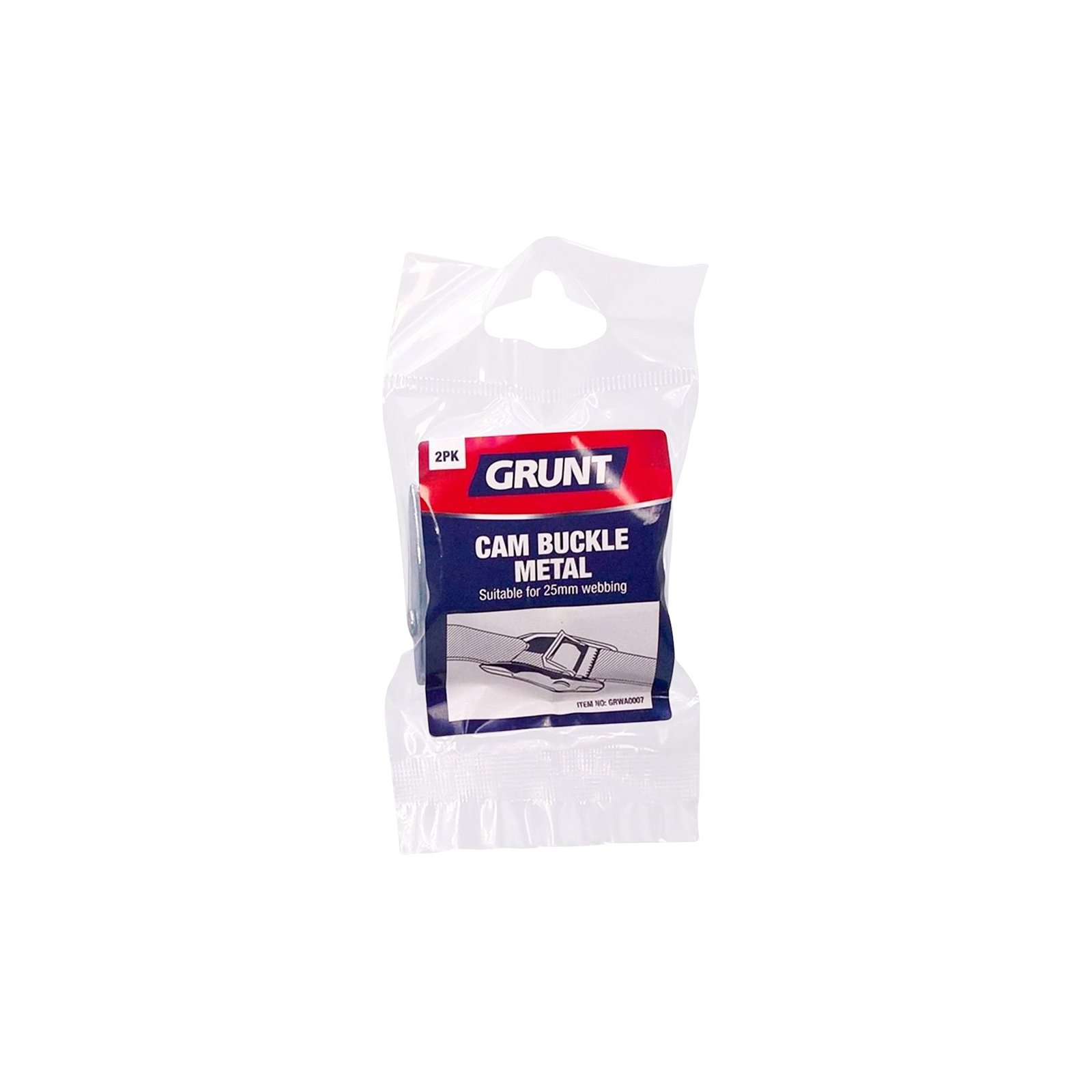 Grunt 25mm Zinc Webbing Buckle Cam 2 - Pack