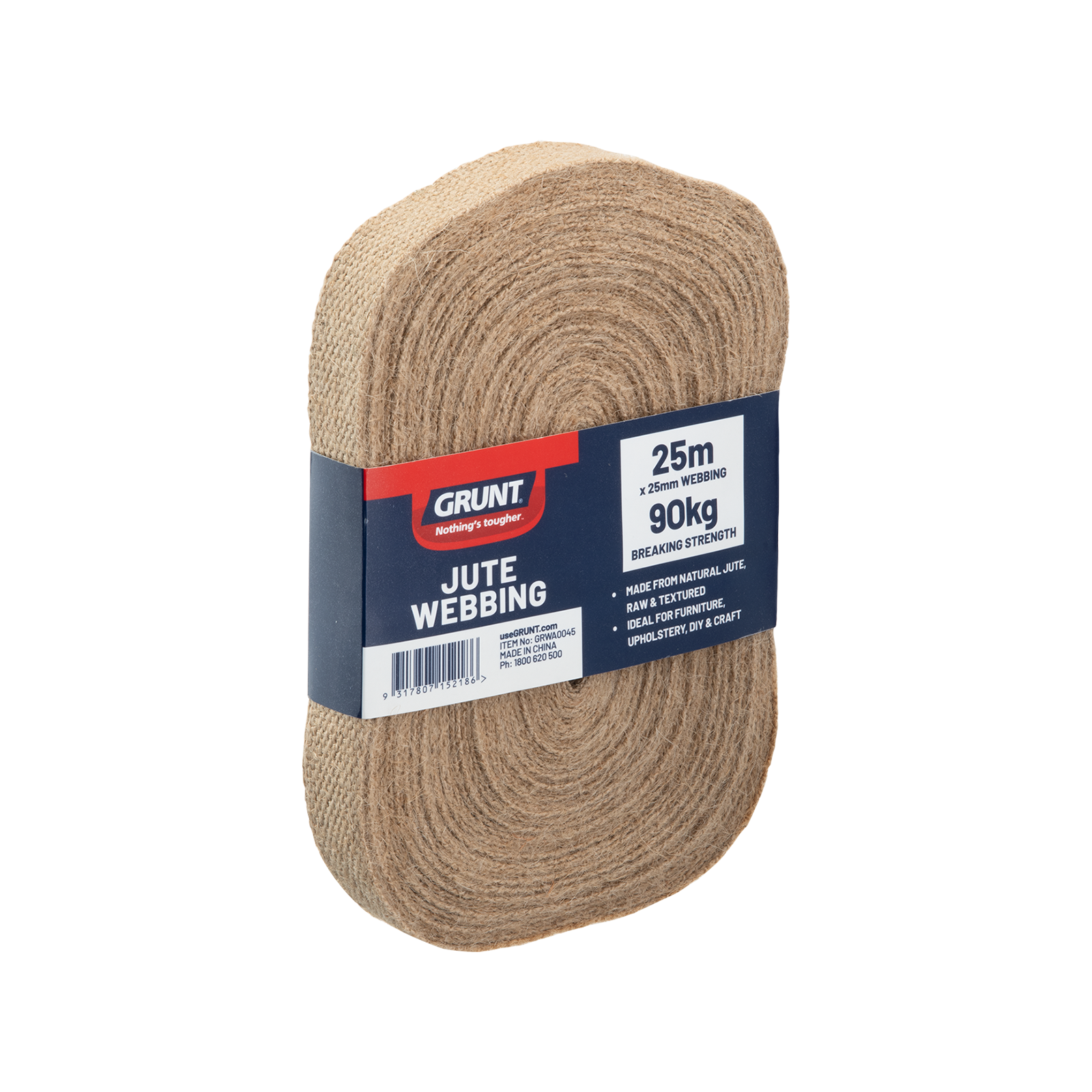 Grunt 25mm x 25m Jute Webbing