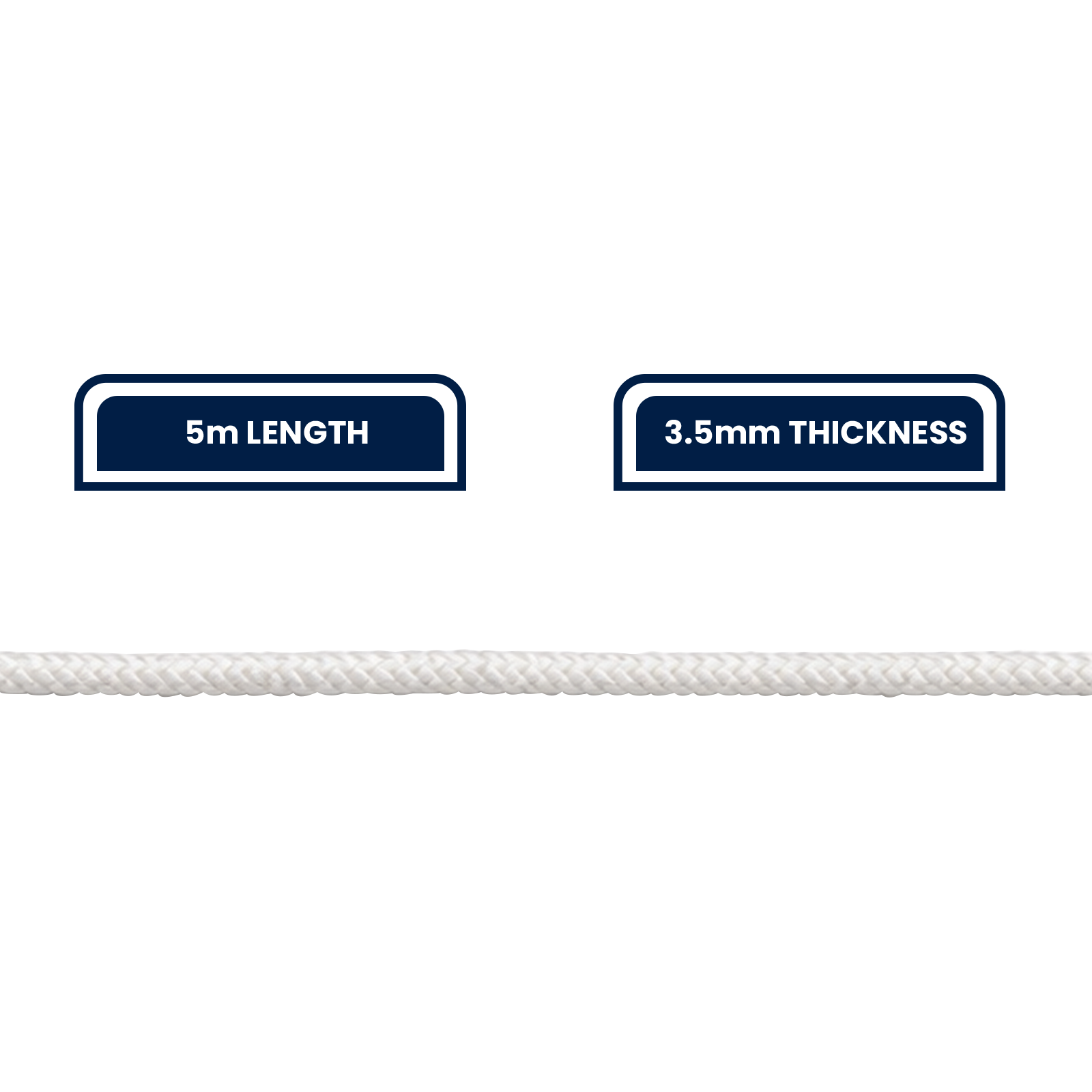 GRUNT 3.5mm x 5m White Starter Cord – strong nylon replacement pull cord for lawn mowers, chainsaws, generators, and small engines. Ideal for DIY small engine repair. Available at Bunnings AU and NZ.