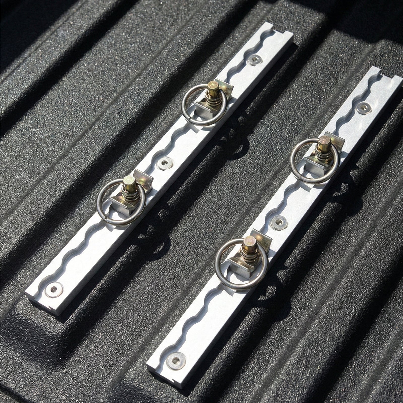 GRUNT 300mm Aluminium O Tracks 2-Pack – lightweight aluminium cargo tracks for ute trays and trailers. Enables flexible tie-down anchor points for versatile load securing. Available at Bunnings AU and NZ.