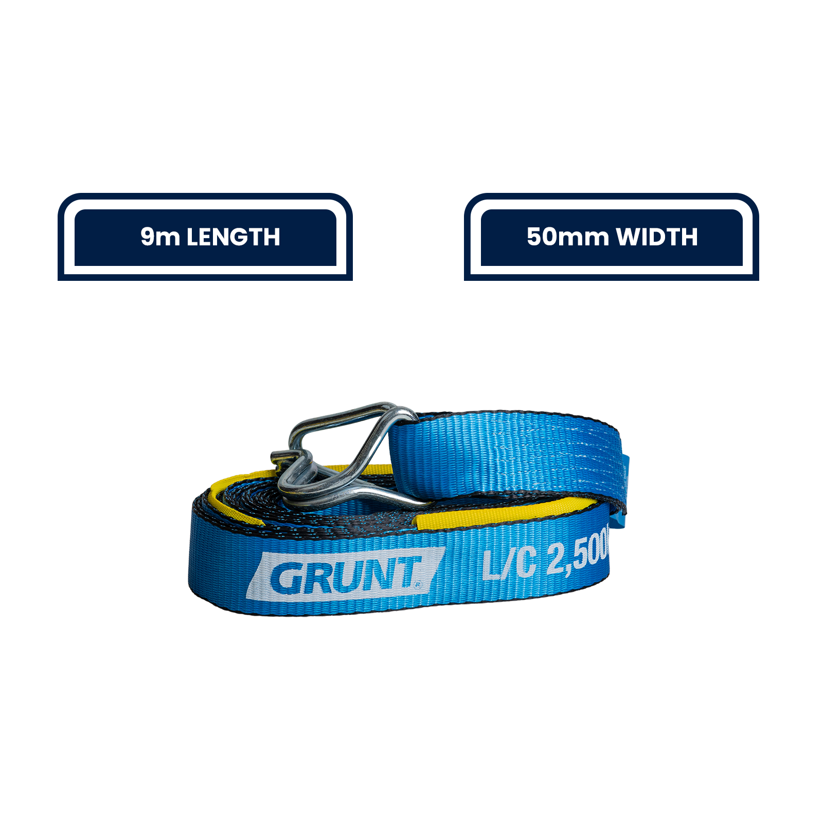 Grunt 38mm x 5m Ratchet Tie Down Set - 4 Pack