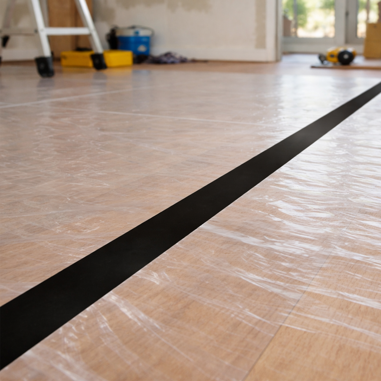 GRUNT 48mm x 30m Black Builders Film Tape 3-Pack – economy multi-pack of builders film joining tape for sealing and joining polythene sheeting on construction sites. Strong adhesion for DPC and vapour barriers. Available at Bunnings AU.