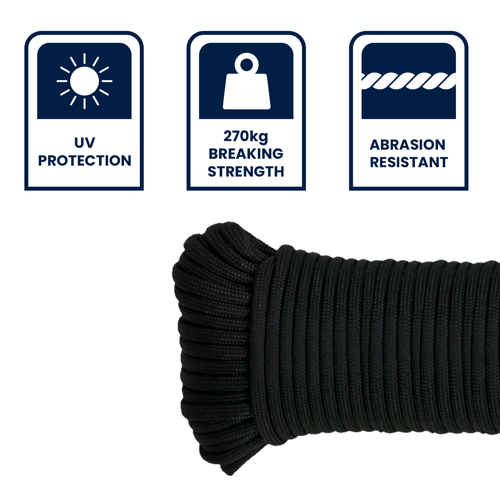 GRUNT 4mm x 30m Multicolour Paracord – long-run braided nylon survival cord for camping, hiking, DIY craft, and emergency rigging. Strong, colourful, and multi-purpose. Available at Bunnings AU and NZ.